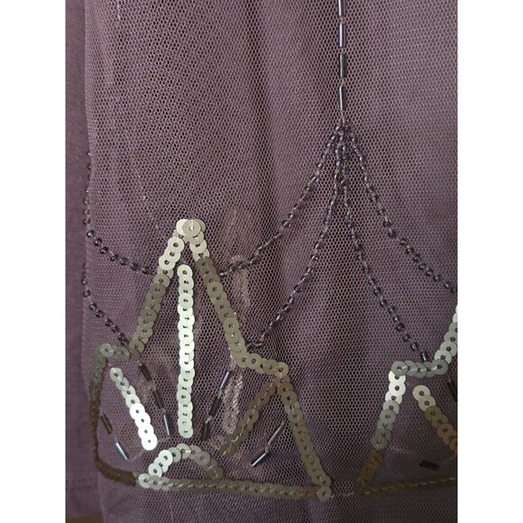 Designer Decree Sheer Boho Sequined Top Shirt Size XL - Picture 3 of 5